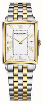 Raymond Weil Relógio masculino Toccata de quartzo em aço inoxidável dourado 5425-STP-00308