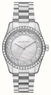 Michael Kors Mostrador em madrepérola Lexington (38 mm) feminino / pulseira em aço inoxidável MK7445