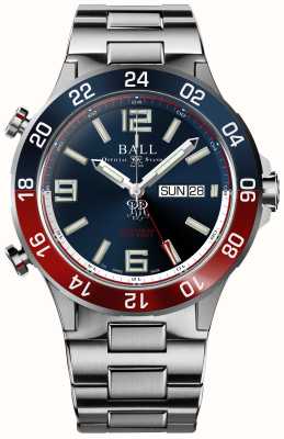 Ball Watch Company Roadmaster Marine GMT (42 mm) mostrador azul / pulseira de titânio e aço inoxidável DG3222A-S1CJ-BE