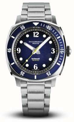 Duckworth Prestex Belmont masculino (42 mm) mostrador azul / pulseira de aço inoxidável D328-03-ST