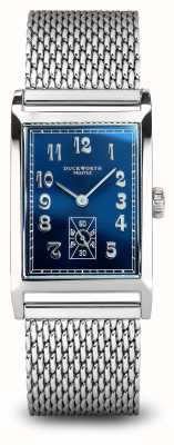 Duckworth Prestex Centenário (24 mm) mostrador azul/pulseira em malha de aço D803-03-ST