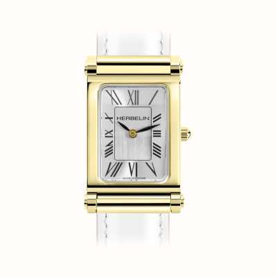 Herbelin Caixa do relógio Antarès - mostrador prateado / aço pvd dourado - somente caixa H17048P01