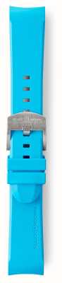 Elliot Brown Fivela de língua inoxidável de borracha azul ciano somente pulseira de 22 mm STR-R15
