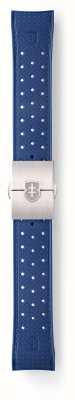 Elliot Brown Somente pulseira implantável em aço inoxidável escovado de borracha tropical azul de 22 mm STR-R53S