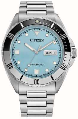 Citizen Mostrador esportivo masculino automático (42 mm) azul / pulseira de aço inoxidável NH7530-52L