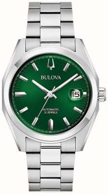 Bulova Topógrafo masculino (38 mm) mostrador verde / pulseira de aço inoxidável 96B429