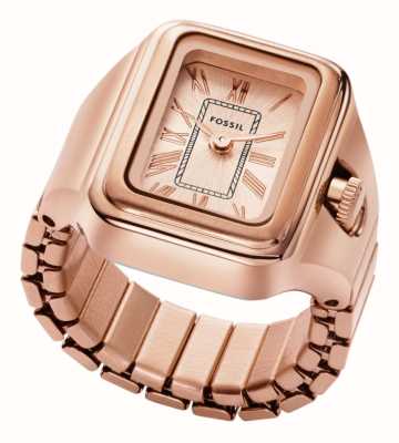 Fossil Relógio raquel feminino com anel - mostrador em ouro rosa / pulseira em aço inoxidável em tom de ouro rosa ES5345