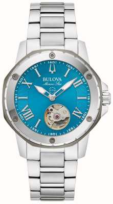 Bulova Estrela marinha automática (35 mm) mostrador azul / pulseira de aço inoxidável 98L317