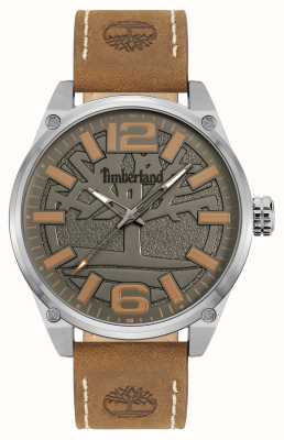Timberland Mostrador cinza Ripley-z quartzo (46 mm) / pulseira de couro marrom TDWGA9000702