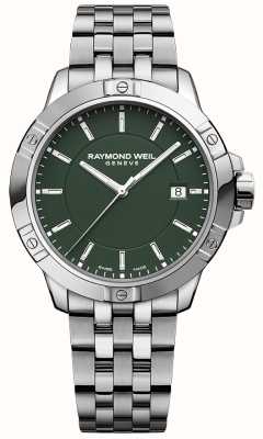 Raymond Weil Tango clássico quartzo (41 mm) mostrador verde / pulseira em aço inoxidável 8160-ST-52041