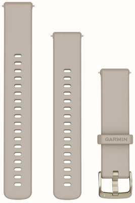 Garmin Bandas de liberação rápida (18mm) hardware dourado macio de silicone cinza francês 010-13256-02