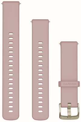 Garmin Bandas de liberação rápida (18mm) pó rosa silicone macio ouro hardware 010-13256-03