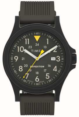 Timex Expedition acadia (40 mm) mostrador preto / pulseira de borracha preta asfaltada TW4B30000