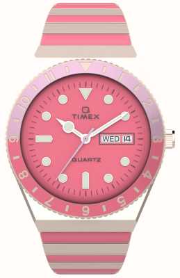 Timex Mostrador Q timex (36 mm) rosa / pulseira expansível rosa TW2W41000