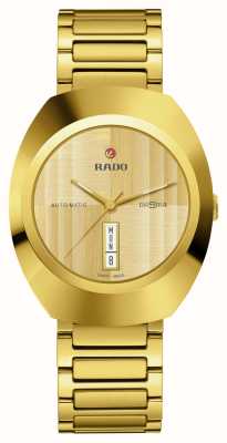 RADO Diastar original (38 mm) mostrador dourado / pulseira em aço inoxidável dourado R12161253