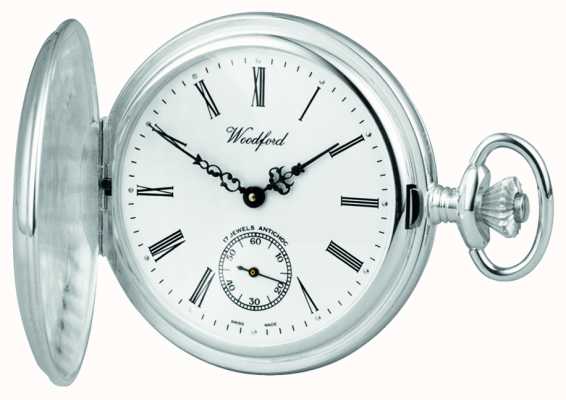 Woodford Relógio de bolso de caçador prateado 1064