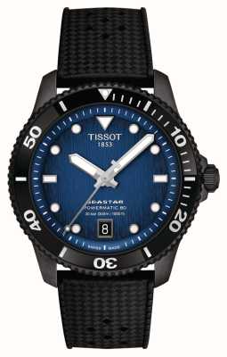 Tissot Seastar 1000 powermatic 80 (40 mm) mostrador azul graduado / pulseira de borracha preta T1208073704100