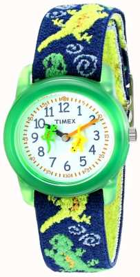 Timex Relógio infantil com pulseira de tecido elástico lagartixa T72881