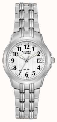 Citizen Relógio feminino esportivo de aço inoxidável com direção ecológica EW1540-54A