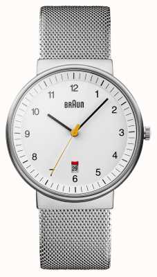 Braun Relógio branco prateado masculino BN0032WHSLMHG