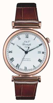 J&T Windmills Relógio masculino banhado a ouro rosa bartolomeu mecânico WGS50001/01