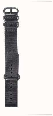 Elliot Brown Bracelete masculina de náilon balístico preto de 22 mm para metal STR-N02