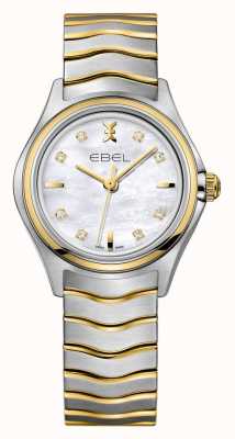 EBEL Relógio de dois tons feminino Wave | pulseira de prata-ouro | 1216197