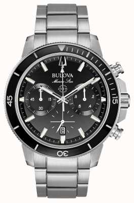 Bulova Relógio cronógrafo masculino estrela marinha preta 96B272