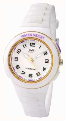 Limit Relógio infantil, mostrador branco e pulseira de silicone 5590.67