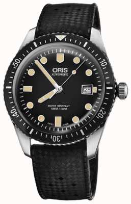 ORIS Divers sessenta e cinco automático (42 mm) mostrador preto / pulseira de borracha preta 01 733 7720 4054-07 4 21 18