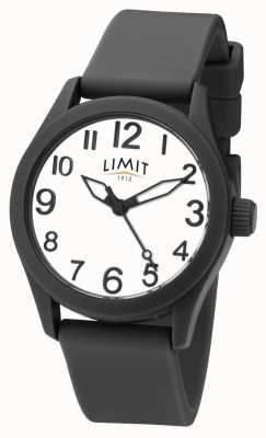 Limit | pulseira de silicone preta | mostrador branco | 5720