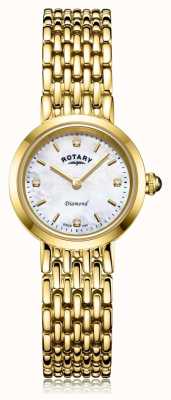 Rotary | pulseira de ouro feminina | madrepérola mostrador LB00900/41/D