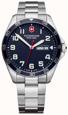 Victorinox | força de campo dos homens | pulseira de aço inoxidável | mostrador azul | 241851