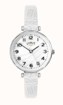 Limit | pulseira de couro branco para senhora | madrepérola dial | 60061.01
