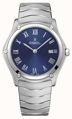 EBEL | clássico do esporte masculino | pulseira de aço inoxidável | mostrador azul 1216420A