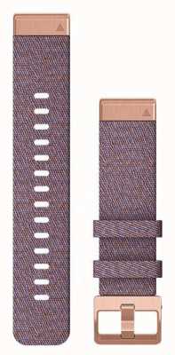 Garmin Quickfit 20 pulseira apenas nylon horizonte roxo com ouro rosa 010-12873-00
