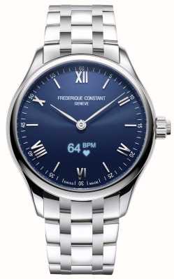 Frederique Constant Masculino | vitalidade | smartwatch | mostrador azul | aço inoxidável FC-287N5B6B