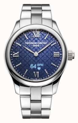 Frederique Constant Mulheres | vitalidade | smartwatch | mostrador azul | aço inoxidável FC-286N3B6B