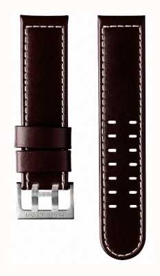Hamilton Straps Somente pulseira de couro de bezerro marrom de 22 mm - aviação caqui H600647101