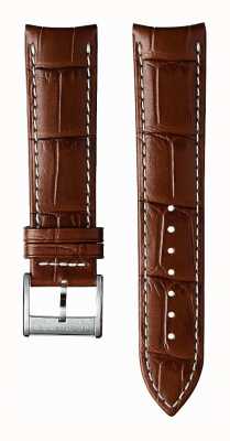 Hamilton Straps Somente pulseira de couro de bezerro marrom claro de 22 mm - jazzmaster H690326101