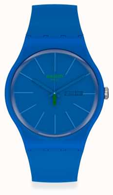 Swatch Beltempo | pulseira de plástico azul | mostrador azul SO29N700
