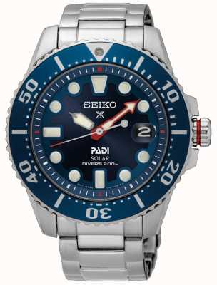 Seiko Padi masculino | mergulhadores prospex | aço inoxidável | mostrador azul SNE549P1