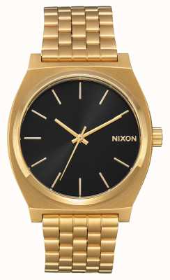 Nixon contador de tempo | todos os raios de sol dourados / pretos | pulseira de ouro ip | mostrador preto A045-2042-00