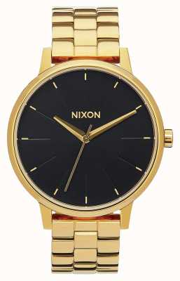 Nixon Kensington | todo o raio de sol dourado / preto | pulseira ip em ouro | mostrador preto A099-2042-00