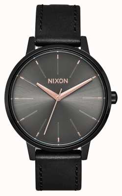 Nixon Couro Kensington | preto / bronze | pulseira de couro preta A108-1420-00