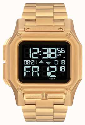Nixon Regulus ss | todo ouro | digital | pulseira de ouro ip aço | A1268-502-00