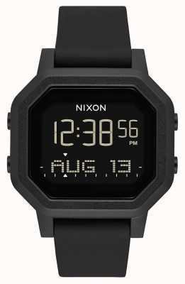 Nixon Siren | tudo preto | digital | pulseira de silicone preta A1311-001-00