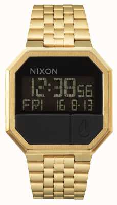 Nixon Executar novamente | todo ouro | digital | pulseira de ouro ip aço A158-502-00