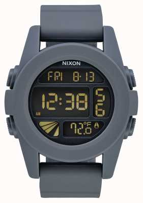Nixon Unidade | bronze / azul | digital | pulseira de silicone cor de metal A197-624-00