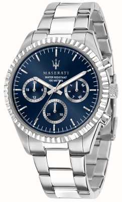 Maserati Competição | pulseira de aço inoxidável | mostrador azul R8853100022